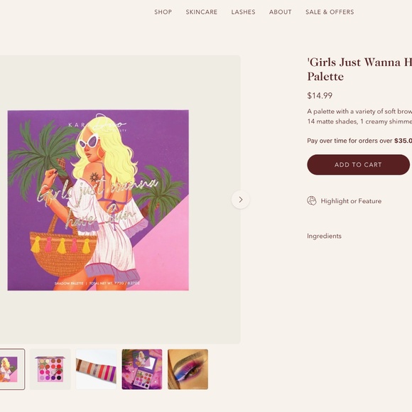 Kara Beauty "Girls Just Wanna Have Sun" eyeshadow palette - Picture 7 of 7